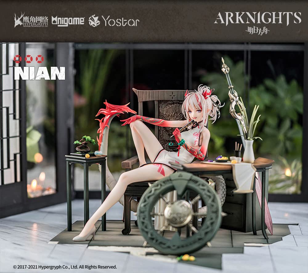 Anigame アークナイツ ニェン 楽逍遥Ver. 1/7スケール フィギュア Amazon.co.jp: アークナイツ ニアン 自由 1:7スケール PVC